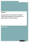Umgang mit abweichendem Verhalten. Rahmenbedingungen und Aufgaben der Jugendhilfe im Strafverfahren
