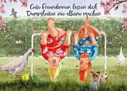 Postkarte. Gute Freundinnen ... (zwei Frauen)