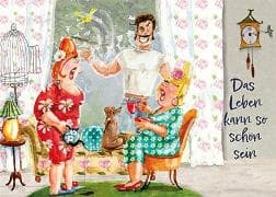 Postkarte. Das Leben kann so schön... (Frauen)