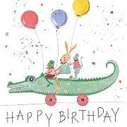 Postkarte. Happy Birthday (Tiere)