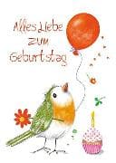 Postkarte. Zum Geburtstag (Vogel)