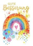 Postkarte. Gute Besserung (Regenbogen)