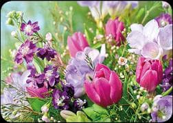Postkarte. Frühlingsblüten/ blanko