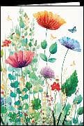 A6 Heft, gepunktet. Blumen und Blätter / blanko