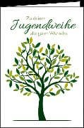 Doppelkarte / Zur Jugendweihe (Baum) // hoch