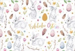 Doppelkarte. Green Karma / Fröhliche Ostern / quer