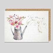 Doppelkarte. AQUARELLE / Alles Gute! Die allerbesten Wünsche / quer