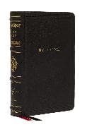 NKJV Large Print Reference Bible, Black Leathersoft, Red Letter, Comfort Print, Thumb Indexed (Sovereign Collection)