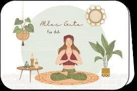 Doppelkarte / Alles Gute für dich (Yoga) / Quer