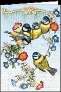 Doppelkarte. Auguri by Barbara Behr / Blaumeisen / Hoch