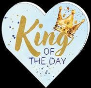 Doppelkarte / King of the day (Krone) / Herzformat