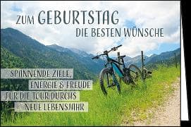 Doppelkarte / Zum Geburtstag (Ebike) / Quer