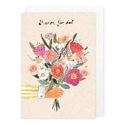 Doppelkarte. Happy Vibes / plastikfrei / Blumen für Dich / hoch / Blanko
