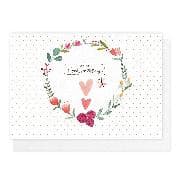 Doppelkarte. Happy Vibes / plastikfrei / Zum Hochzeitstag / quer