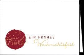 Doppelkarte / Ein frohes Weihnachtsfest (Häuser)