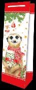 Flaschentasche / Erdmännchen Weihnachten / blanko