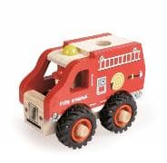 Feuerwehrauto aus Holz