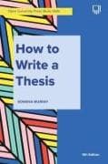How To Write A Thesis