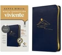 Biblia Compacta Ntv, Letra Gigante de Zíper Con Filament (Sentipiel, Azul, Índice, Letra Roja)