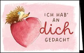 Midikarte / Ich hab an dich gedacht (Igel) / Quer