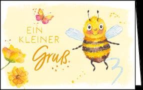 Midikarte / Kleiner Gruß (Biene) / Quer