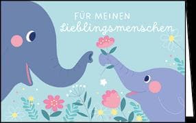 Midikarte / Lieblingsmensch (Elefanten) / Quer