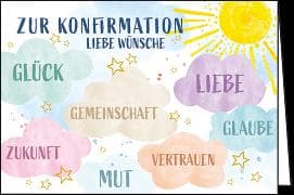 Doppelkarte / Zur Konfirmation (Wünsche) / Quer