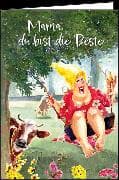Doppelkarte / Mama, du bist die Beste (Frau auf Schaukel) / Hoch