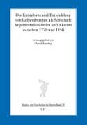 Die Entstehung und Entwicklung von Leibesübungen als Schulfach: Argumentationslinien und Akteure zwischen 1770 und 1850