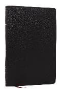 NKJV, Personal Size New Testament, Black Genuine Leather, Red Letter, Comfort Print