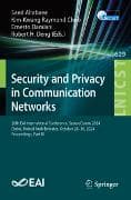 Security and Privacy in Communication Networks