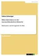 M&A-Aktivitäten in der Automobilzulieferer-Branche