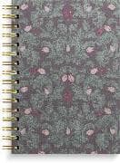 Burde Notizbuch A5 burgundy flowers