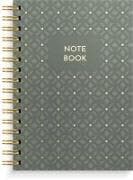 Burde Notizbuch A5 green pattern