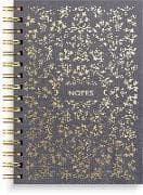 Burde Notizbuch A5 black flower