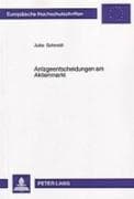 Anlageentscheidungen am Aktienmarkt