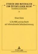 § 24c KWG und das Recht auf informationelle Selbstbestimmung