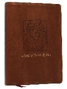 The Sketchbook Bible: The Complete Bible with Hundreds of Illustrations (NKJV, Brown Leathersoft, Red Letter, Comfort Print)