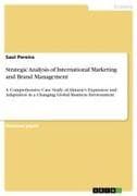 Strategic Analysis of International Marketing and Brand Management