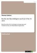Rechte der Beschäftigten nach §§ 13 bis 16 AGG