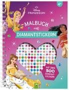 Disney Prinzessin Malbuch mit Diamantstickern | Malspaß mit über 500 funkelnden Glitzersteinen