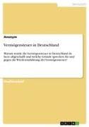 Vermögensteuer in Deutschland