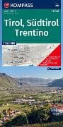 KOMPASS Autokarte Tirol, Südtirol, Trentino/Tirolo, Alto Adige, Trentino 1:250.000