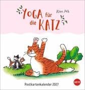 Puth Yoga für die Katz Postkartenkalender 2027