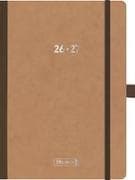 Schülerkalender 2026/2027 "Pressspan braun" FACT!plus | A5, Karton