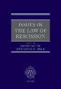 Issues in the Law of Rescission