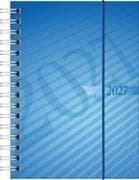 rido/idé 7013102307 Taschenkalender Mod. perfect/Technik I 2027 A6, Kunststoff, blau