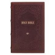 KJV Bible Giant Print Standard-Size (Full-Grain Leather, Dark Brown)