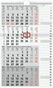 rido/idé 7033430007 4-Monatskalender 2027 grau, 300×490 mm