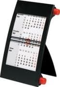 rido/idé 7038000207 3-Monats-Tischkalender 2027 90×120 mm, rot/schwarz